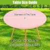 imageSmiry Round Spandex Tablecloth Elastic Fitted Washable Tablecloths for 36quot44quot Tables Waterpoof Stretch Picnic Table Cover for Dining Indoor and Outdoor BeigePink