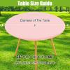 imageSmiry Round Spandex Tablecloth Elastic Fitted Washable Tablecloths for 36quot44quot Tables Waterpoof Stretch Picnic Table Cover for Dining Indoor and Outdoor BeigePink
