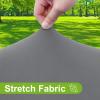 imageSmiry Round Spandex Tablecloth Elastic Fitted Washable Tablecloths for 36quot44quot Tables Waterpoof Stretch Picnic Table Cover for Dining Indoor and Outdoor BeigeGrey
