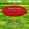 imageSmiry Round Spandex Tablecloth Elastic Fitted Washable Tablecloths for 36quot44quot Tables Waterpoof Stretch Picnic Table Cover for Dining Indoor and Outdoor BeigeRed