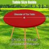 imageSmiry Round Spandex Tablecloth Elastic Fitted Washable Tablecloths for 36quot44quot Tables Waterpoof Stretch Picnic Table Cover for Dining Indoor and Outdoor BeigeRed