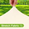 imageSmiry Round Spandex Tablecloth Elastic Fitted Washable Tablecloths for 36quot44quot Tables Waterpoof Stretch Picnic Table Cover for Dining Indoor and Outdoor BeigeBeige