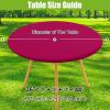 imageSmiry Round Spandex Tablecloth Elastic Fitted Washable Tablecloths for 36quot44quot Tables Waterpoof Stretch Picnic Table Cover for Dining Indoor and Outdoor BeigeFuchsia