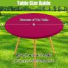 imageSmiry Round Spandex Tablecloth Elastic Fitted Washable Tablecloths for 36quot44quot Tables Waterpoof Stretch Picnic Table Cover for Dining Indoor and Outdoor BeigeFuchsia