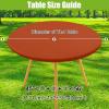 imageSmiry Round Spandex Tablecloth Elastic Fitted Washable Tablecloths for 36quot44quot Tables Waterpoof Stretch Picnic Table Cover for Dining Indoor and Outdoor BeigeRust
