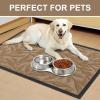 imageSmiry Front Door Mat Indoor Outdoor Entrance Heavy Duty Natural Rubber Trap Dirt and Moisture NonSlip Doormats Low Profile Easy Clean Patio Porch Entryway Mat 295x17 Ocean BlueCoffee