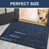 imageSmiry Front Door Mat Indoor Outdoor Entrance Heavy Duty Natural Rubber Trap Dirt and Moisture NonSlip Doormats Low Profile Easy Clean Patio Porch Entryway Mat 295x17 Ocean BlueOcean Blue