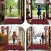 imageSmiry Front Door Mat Indoor Outdoor Entrance Heavy Duty Natural Rubber Trap Dirt and Moisture NonSlip Doormats Low Profile Easy Clean Patio Porch Entryway Mat 295x17 Ocean BlueWine Red