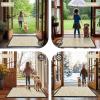 imageSmiry Front Door Mat Indoor Outdoor Entrance Heavy Duty Natural Rubber Trap Dirt and Moisture NonSlip Doormats Low Profile Easy Clean Patio Porch Entryway Mat 295x17 Ocean BlueBeige