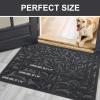 imageSmiry Front Door Mat Indoor Outdoor Entrance Heavy Duty Natural Rubber Trap Dirt and Moisture NonSlip Doormats Low Profile Easy Clean Patio Porch Entryway Mat 295x17 Ocean BlueGrey