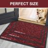 imageSmiry Front Door Mat Indoor Outdoor Entrance Heavy Duty Natural Rubber Trap Dirt and Moisture NonSlip Doormats Low Profile Easy Clean Patio Porch Entryway Mat 295x17 Ocean BlueWine Red