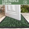 imageSmiry Front Door Mat Indoor Outdoor Entrance Heavy Duty Natural Rubber Trap Dirt and Moisture NonSlip Doormats Low Profile Easy Clean Patio Porch Entryway Mat 295x17 Ocean BlueGreen