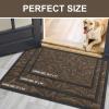 imageSmiry Front Door Mat Indoor Outdoor Entrance Heavy Duty Natural Rubber Trap Dirt and Moisture NonSlip Doormats Low Profile Easy Clean Patio Porch Entryway Mat 295x17 Ocean BlueMix Brown
