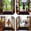 imageSmiry Front Door Mat Indoor Outdoor Entrance Heavy Duty Natural Rubber Trap Dirt and Moisture NonSlip Doormats Low Profile Easy Clean Patio Porch Entryway Mat 295x17 Ocean BlueDark Brown