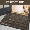 imageSmiry Front Door Mat Indoor Outdoor Entrance Heavy Duty Natural Rubber Trap Dirt and Moisture NonSlip Doormats Low Profile Easy Clean Patio Porch Entryway Mat 295x17 Ocean BlueBrown