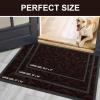 imageSmiry Front Door Mat Indoor Outdoor Entrance Heavy Duty Natural Rubber Trap Dirt and Moisture NonSlip Doormats Low Profile Easy Clean Patio Porch Entryway Mat 295x17 Ocean BlueDark Brown