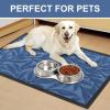 imageSmiry Front Door Mat Indoor Outdoor Entrance Heavy Duty Natural Rubber Trap Dirt and Moisture NonSlip Doormats Low Profile Easy Clean Patio Porch Entryway Mat 295x17 Ocean BlueBlue