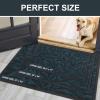 imageSmiry Front Door Mat Indoor Outdoor Entrance Heavy Duty Natural Rubber Trap Dirt and Moisture NonSlip Doormats Low Profile Easy Clean Patio Porch Entryway Mat 295x17 Ocean BlueLake Blue