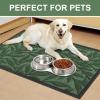 imageSmiry Front Door Mat Indoor Outdoor Entrance Heavy Duty Natural Rubber Trap Dirt and Moisture NonSlip Doormats Low Profile Easy Clean Patio Porch Entryway Mat 295x17 Ocean BlueGreen
