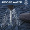 imageSmiry Front Door Mat Indoor Outdoor Entrance Heavy Duty Natural Rubber Trap Dirt and Moisture NonSlip Doormats Low Profile Easy Clean Patio Porch Entryway Mat 295x17 Ocean BlueOcean Blue
