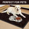 imageSmiry Front Door Mat Indoor Outdoor Entrance Heavy Duty Natural Rubber Trap Dirt and Moisture NonSlip Doormats Low Profile Easy Clean Patio Porch Entryway Mat 295x17 Ocean BlueDark Brown