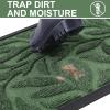 imageSmiry Front Door Mat Indoor Outdoor Entrance Heavy Duty Natural Rubber Trap Dirt and Moisture NonSlip Doormats Low Profile Easy Clean Patio Porch Entryway Mat 295x17 Ocean BlueGreen