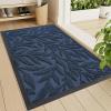 imageSmiry Front Door Mat Indoor Outdoor Entrance Heavy Duty Natural Rubber Trap Dirt and Moisture NonSlip Doormats Low Profile Easy Clean Patio Porch Entryway Mat 295x17 Ocean BlueOcean Blue