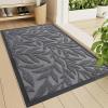 imageSmiry Front Door Mat Indoor Outdoor Entrance Heavy Duty Natural Rubber Trap Dirt and Moisture NonSlip Doormats Low Profile Easy Clean Patio Porch Entryway Mat 295x17 Ocean BlueSilver Grey