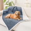 imageSmiry Waterproof Blanket Throw for Large Dogs Soft Reversible Dog Blanket for Sofa Couch Bed Washable Leakproof Sherpa Fleece Furniture Couch Cover Protector50quotx60quot GreyWhite