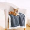imageSmiry Waterproof Blanket Throw for Large Dogs Soft Reversible Dog Blanket for Sofa Couch Bed Washable Leakproof Sherpa Fleece Furniture Couch Cover Protector50quotx60quot GreyWhite