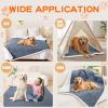 imageSmiry Waterproof Blanket Throw for Large Dogs Soft Reversible Dog Blanket for Sofa Couch Bed Washable Leakproof Sherpa Fleece Furniture Couch Cover Protector50quotx60quot GreyWhite
