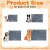 imageSmiry Waterproof Blanket Throw for Large Dogs Soft Reversible Dog Blanket for Sofa Couch Bed Washable Leakproof Sherpa Fleece Furniture Couch Cover Protector50quotx60quot GreyWhite