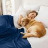 imageSmiry Waterproof Blanket Throw for Large Dogs Soft Reversible Dog Blanket for Sofa Couch Bed Washable Leakproof Sherpa Fleece Furniture Couch Cover Protector50quotx60quot NavyWhite