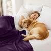 imageSmiry Waterproof Blanket Throw for Large Dogs Soft Reversible Dog Blanket for Sofa Couch Bed Washable Leakproof Sherpa Fleece Furniture Couch Cover Protector50quotx60quot Dark PurpleWhite