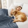 imageSmiry Waterproof Blanket Throw for Large Dogs Soft Reversible Dog Blanket for Sofa Couch Bed Washable Leakproof Sherpa Fleece Furniture Couch Cover Protector50quotx60quot GreyWhite