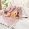 imageSmiry Waterproof Blanket Throw for Large Dogs Soft Reversible Dog Blanket for Sofa Couch Bed Washable Leakproof Sherpa Fleece Furniture Couch Cover Protector50quotx60quot PinkWhite