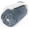 imageSmiry Waterproof Blanket Throw for Large Dogs Soft Reversible Dog Blanket for Sofa Couch Bed Washable Leakproof Sherpa Fleece Furniture Couch Cover Protector50quotx60quot GreyWhite