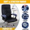 imageSmiry Stretch Printed Office Computer Chair Covers2 Pcs Soft Office Chair Armrest Covers Navy Blue