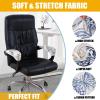 imageSmiry Stretch Printed Office Computer Chair Covers2 Pcs Soft Office Chair Armrest Covers White