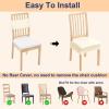 imageSmiry Waterproof Seat Covers for Chairs Set of 4 Stretch Pu Leather Removable Washable Dining Room Chair Seat Slipcovers Protector No Rear Covers OrangeBeige