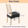 imageSmiry Waterproof Seat Covers for Chairs Set of 4 Stretch Pu Leather Removable Washable Dining Room Chair Seat Slipcovers Protector No Rear Covers OrangeBlack