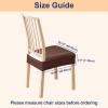 imageSmiry Waterproof Seat Covers for Chairs Set of 4 Stretch Pu Leather Removable Washable Dining Room Chair Seat Slipcovers Protector No Rear Covers OrangeCoffee