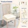 imageSmiry Waterproof Seat Covers for Chairs Set of 4 Stretch Pu Leather Removable Washable Dining Room Chair Seat Slipcovers Protector No Rear Covers OrangeBeige