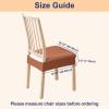 imageSmiry Waterproof Seat Covers for Chairs Set of 4 Stretch Pu Leather Removable Washable Dining Room Chair Seat Slipcovers Protector No Rear Covers OrangeLight Brown