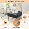 imageSmiry Waterproof Seat Covers for Chairs Set of 4 Stretch Pu Leather Removable Washable Dining Room Chair Seat Slipcovers Protector No Rear Covers OrangeBlack