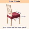 imageSmiry Waterproof Seat Covers for Chairs Set of 4 Stretch Pu Leather Removable Washable Dining Room Chair Seat Slipcovers Protector No Rear Covers OrangeWine Red