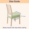 imageSmiry Waterproof Seat Covers for Chairs Set of 4 Stretch Pu Leather Removable Washable Dining Room Chair Seat Slipcovers Protector No Rear Covers OrangeLight Green
