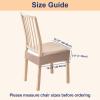 imageSmiry Waterproof Seat Covers for Chairs Set of 4 Stretch Pu Leather Removable Washable Dining Room Chair Seat Slipcovers Protector No Rear Covers OrangeKhaki