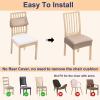 imageSmiry Waterproof Seat Covers for Chairs Set of 4 Stretch Pu Leather Removable Washable Dining Room Chair Seat Slipcovers Protector No Rear Covers OrangeKhaki