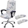 imageSmiry Stretch Printed Office Computer Chair Covers2 Pcs Soft Office Chair Armrest Covers White